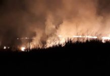 Incêndio consome grande área na zona rural