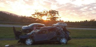 Vargengrandense ficou gravemente ferido após seu carro capotar na SP 344