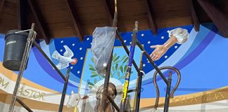 Igreja do Perobá recebe pintura sacra do Bom Pastor