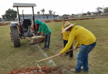 Prefeitura de Itobi trabalha em espaço esportivo