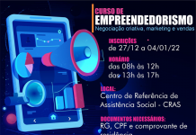 Inscrições para curso de Empreendedorismo seguem até terça, dia 4