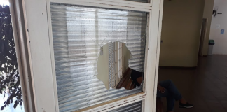 Quebrou vidros no cemitério Parque das Acácias e foi pego pela Guarda Civil Municipal