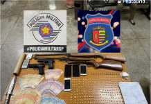Carro furtado, armas e drogas foram apreendidos no Paulista