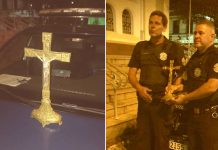 Furtou crucifixo de igreja em Pinhal e foi pego