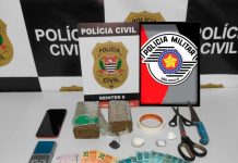 Operação da Polícia Civil e PM prende 4 pessoas e apreende 1 kg de maconha e mais porções de drogas