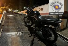 Moto adulterada foi apreendida