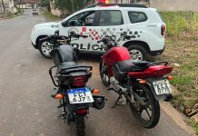 Duas motos furtadas foram localizadas pela PM