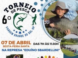 6º Torneio de Pesca será no dia 7
