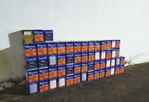 Polícia apreende cerca de 900 latas de tinta