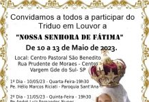 Tríduo em louvor a Nossa Senhora de Fátima começa na quarta