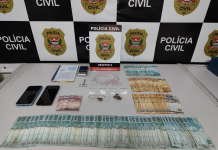 Polícia Civil prende casal com drogas e 17 notas falsas em Vargem