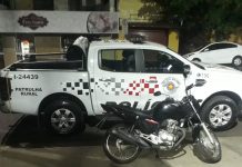 Moto roubada foi recuperada
