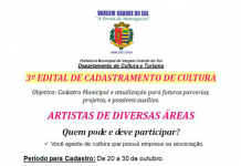 Cadastro dos profissionais de cultura vai até o dia 30