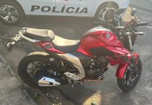 Moto roubada em Aguaí foi encontrada em Vargem