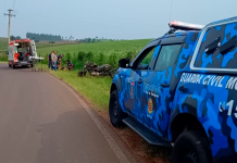 Acidente com moto na estrada de Itobi