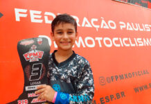 Pedro correu na 2ª etapa do Paulista de Motocross