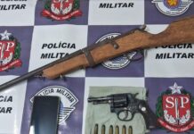 Ameaçou ex-mulher e foi preso por posse ilegal de arma