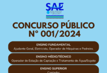 Inscrições para concurso público estão abertas