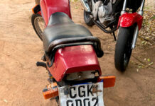 Moto adulterada foi apreendida pela PM