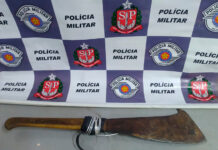 Foi agredido em bar e tentou usar facão para acertar contas