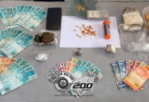 Trio é pego com dinheiro e drogas no Dolores