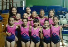 Ginastas sobem ao pódio em liga regional