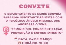 Feminicídio será tema de palestra em Grama