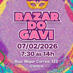 Bazar solidário do GAVI será realizado neste sábado