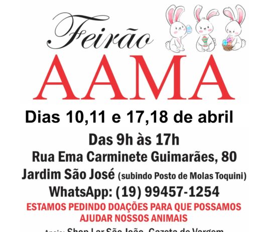 Bazar da AAMA segue neste sábado, dia 18