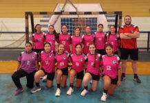 Handebol feminino enfrentou forte time de Franca no último sábado