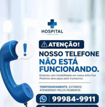 Hospital de Caridade de Vargem informa instabilidade na linha telefônica fixa