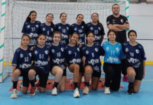 Meninas de Vargem jogaram pela Liga de Handebol do Interior