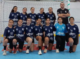 Meninas de Vargem jogaram pela Liga de Handebol do Interior