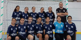 Meninas de Vargem jogaram pela Liga de Handebol do Interior