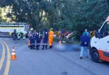 Ônibus tomba na Estrada de São Roque e mata duas trabalhadoras rurais