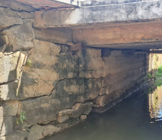 Ponte apresenta problemas e Rua do Rosário está interditada