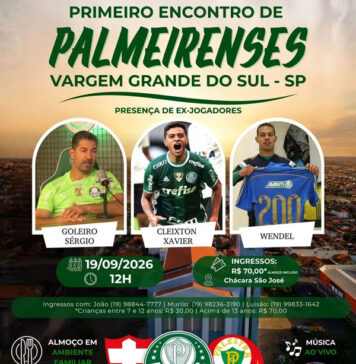 Vargem recebe 1º Encontro de Palmeirenses em setembro