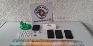 Homens são presos com crack, cocaína e maconha