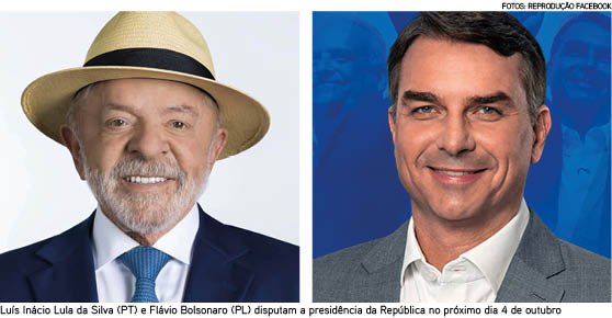 Lula e Flávio Bolsonaro