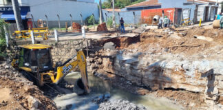 Nova ponte na Rua do Rosário entra na fase de preparação da base