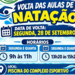 Aulas de natação retornam no Complexo Esportivo em Grama