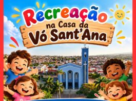 Recreação para as crianças na Casa da Vó Sant’Ana