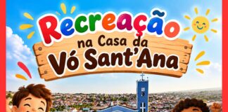 Recreação para as crianças na Casa da Vó Sant’Ana