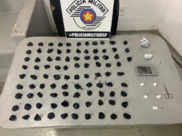 Flagrante no Jd Paulista termina com 100 porções de droga
