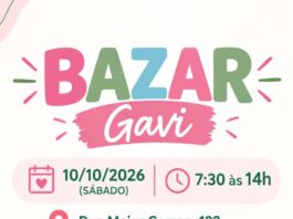 Bazar do GAVI acontece neste sábado, dia 10